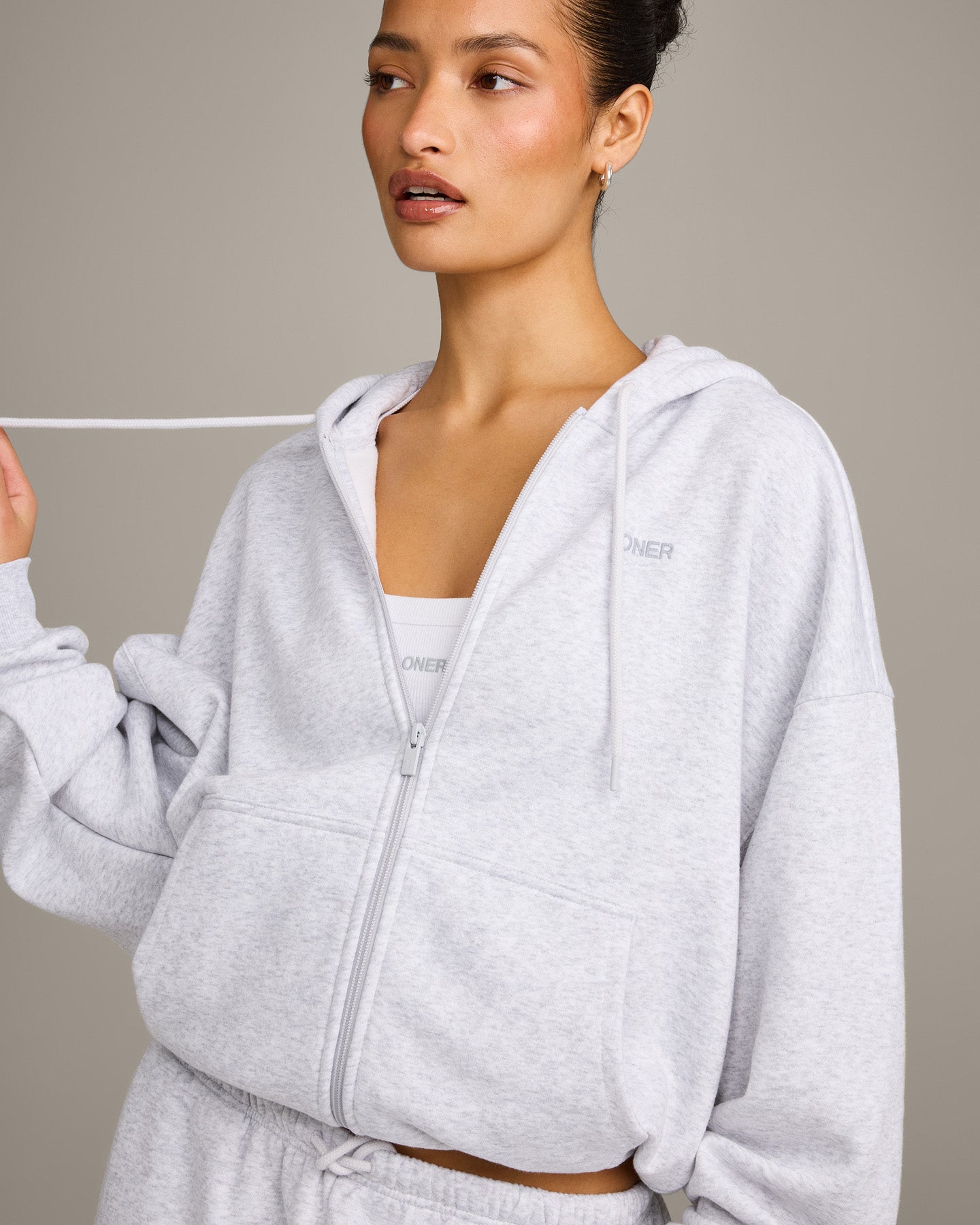 Foundations All Season Zip Through Hoodie | Grey Marl