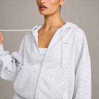 Foundations All Season Zip Through Hoodie | Grey Marl