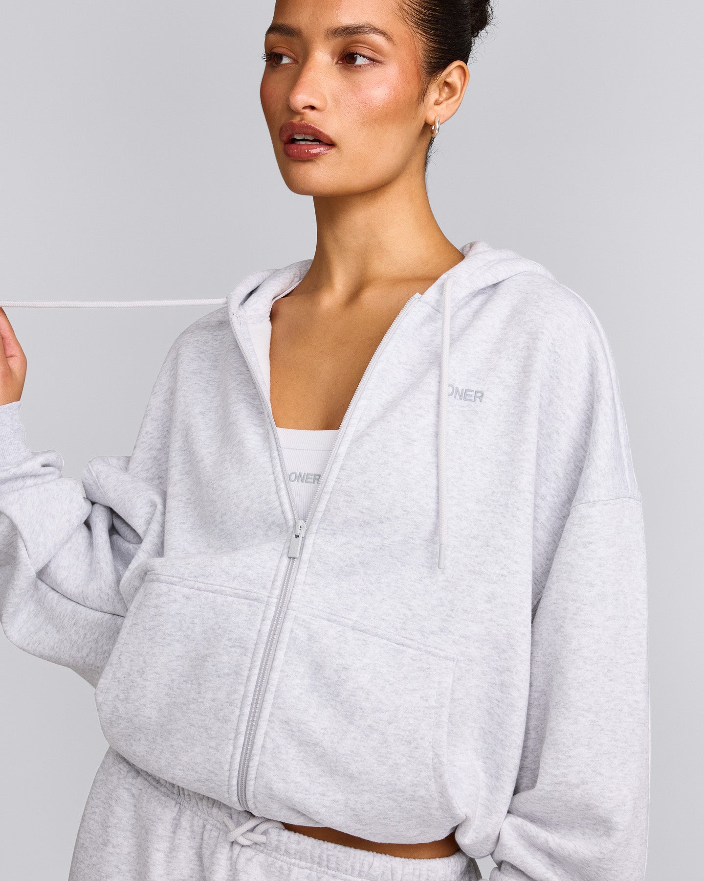 Foundations All Season Zip Through Hoodie | Grey Marl