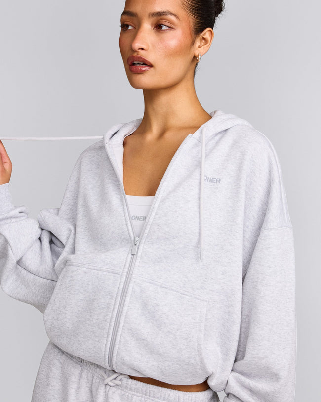 Foundations All Season Zip Through Hoodie | Grey Marl