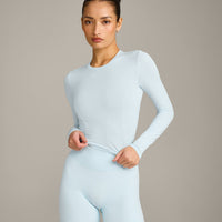 Mellow™ Motion Crew Neck Long Sleeve Mid Top | Cloud Blue