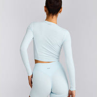 Mellow™ Motion Crew Neck Long Sleeve Mid Top | Cloud Blue