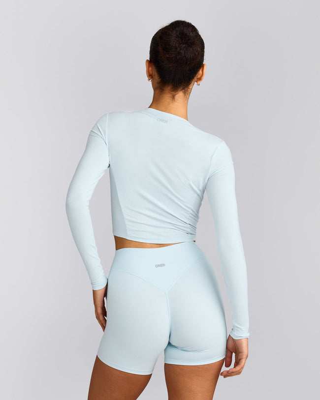 Mellow™ Motion Crew Neck Long Sleeve Mid Top | Cloud Blue