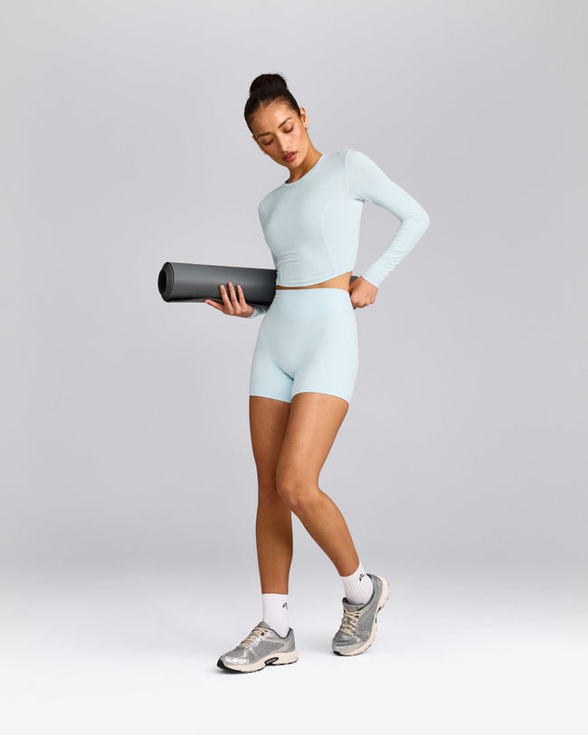 Mellow™ Motion Crew Neck Long Sleeve Mid Top | Cloud Blue