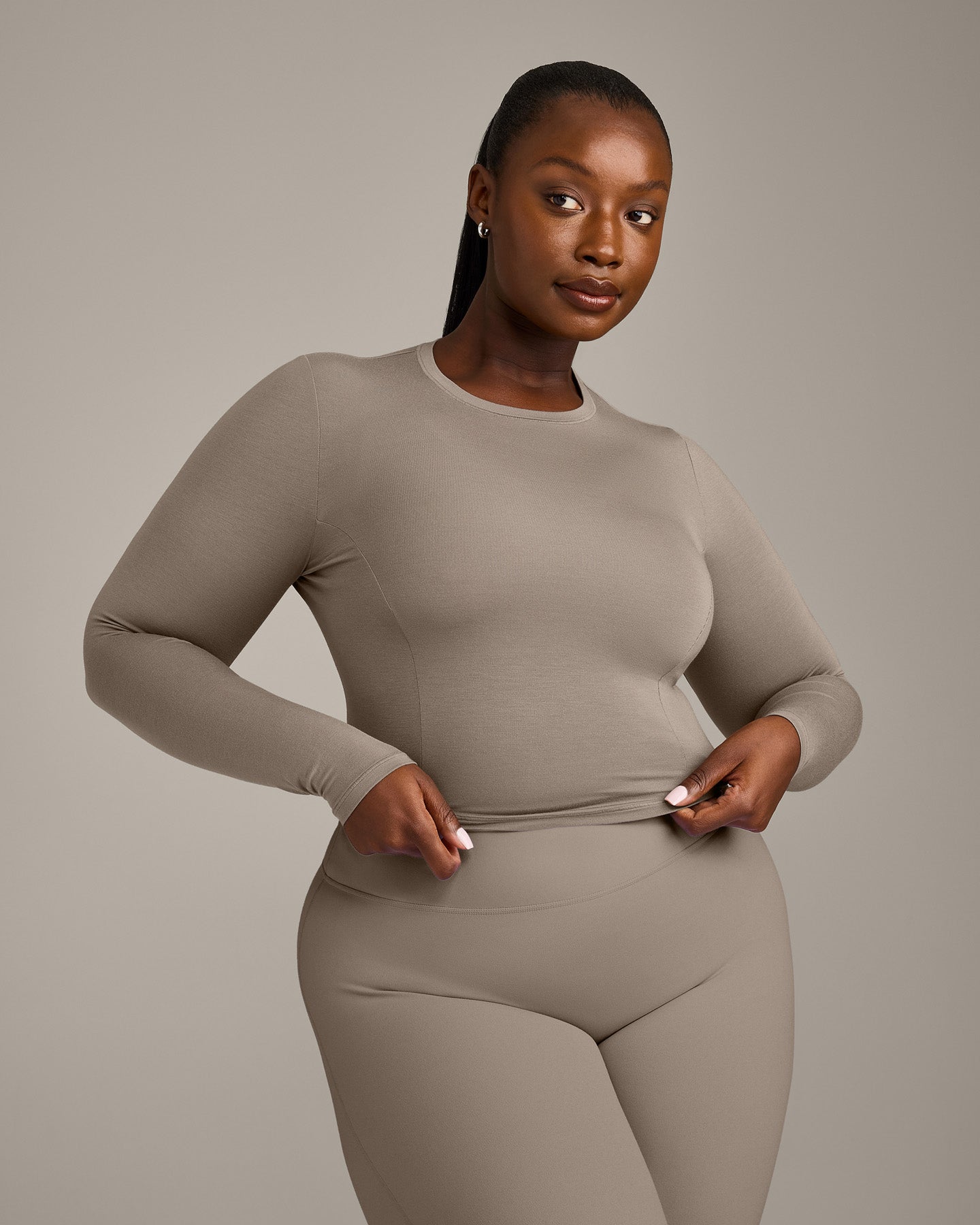 Mellow™ Motion Crew Neck Long Sleeve Mid Top | Warm Minky
