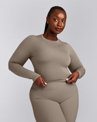 Mellow™ Motion Crew Neck Long Sleeve Mid Top | Warm Minky