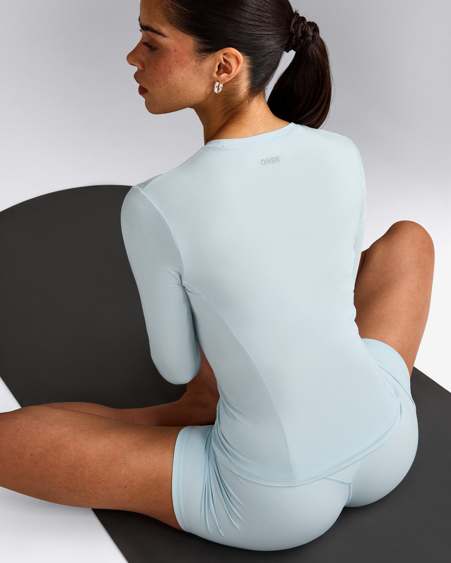 Mellow™ Motion Crew Neck Long Sleeve Top | Cloud Blue