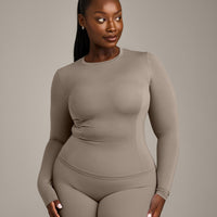 Mellow™ Motion Crew Neck Long Sleeve Top | Warm Minky