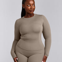 Mellow™ Motion Crew Neck Long Sleeve Top | Warm Minky
