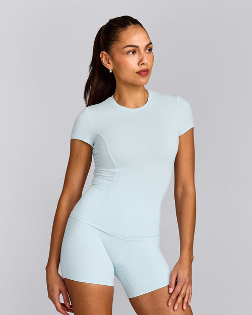 Mellow™ Motion Crew Neck Top | Cloud Blue