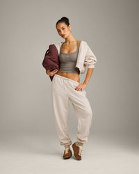Mellow™ Rib Racer Back Mid Vest with Built in Bra Shelf | Warm Minky