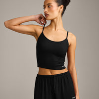 Oner At Home Night Strappy Mid Vest | Black