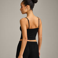 Oner At Home Night Strappy Mid Vest | Black