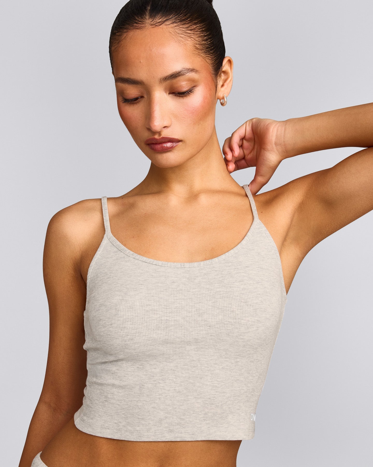 Oner At Home Night Strappy Mid Vest | Oat Marl