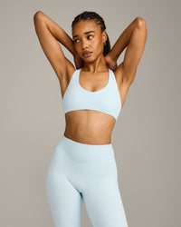 SoftMotion™ Bralette with Grey Logo | Cloud Blue
