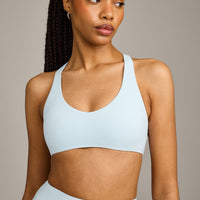 SoftMotion™ Bralette with Grey Logo | Cloud Blue