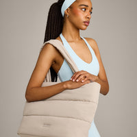 SoftMotion™ Halter Neck Mid Vest with Built in Bra Shelf with Grey Logo | Cloud Blue