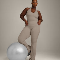 SoftMotion™ Halter Neck Vest with Built in Bra Shelf with Grey Logo | Minky