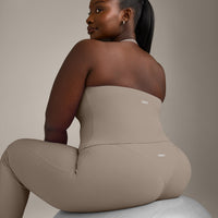 SoftMotion™ Halter Neck Vest with Built in Bra Shelf with Grey Logo | Minky