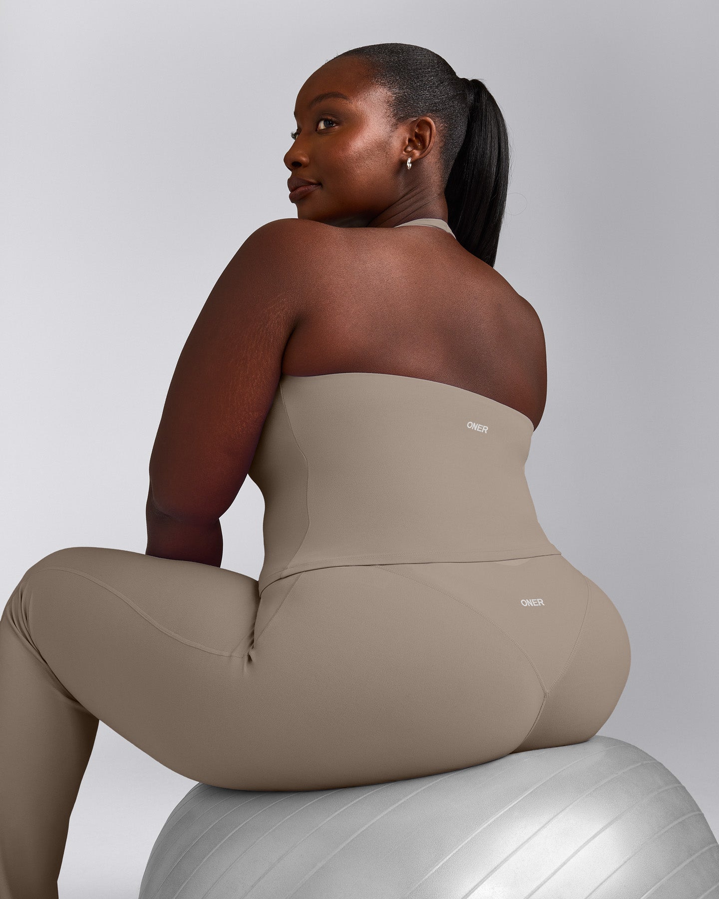 SoftMotion™ Halter Neck Vest with Built in Bra Shelf with Grey Logo | Minky