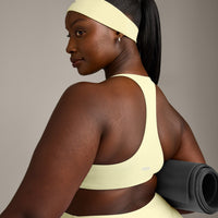 SoftMotion™ Headband with Grey Logo | Pastel Yellow