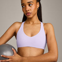 SoftMotion™ Bralette with Grey Logo | Lavender Purple