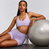 SoftMotion™ Bralette with Grey Logo | Lavender Purple