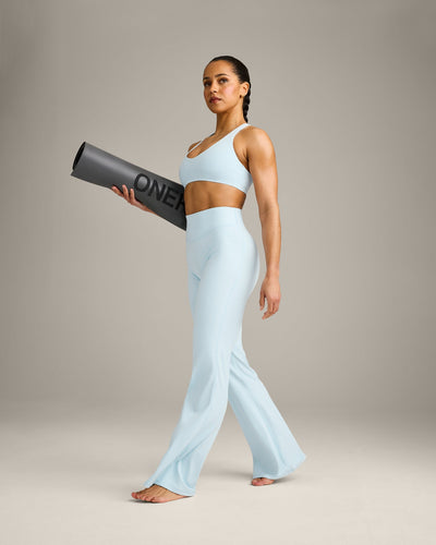 SoftMotion™ Flared Bottoms with Grey Logo | Cloud Blue