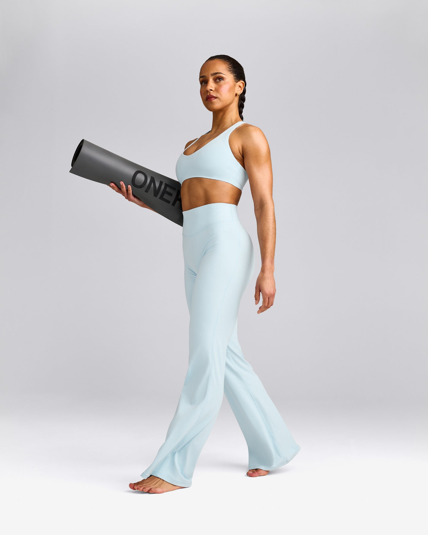 SoftMotion™ Flared Bottoms with Grey Logo | Cloud Blue