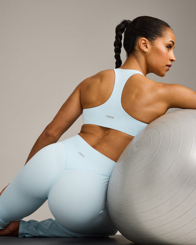 SoftMotion™ Flared Bottoms with Grey Logo | Cloud Blue