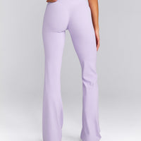 SoftMotion™ Flared Pants with Grey Logo | Lavender Purple