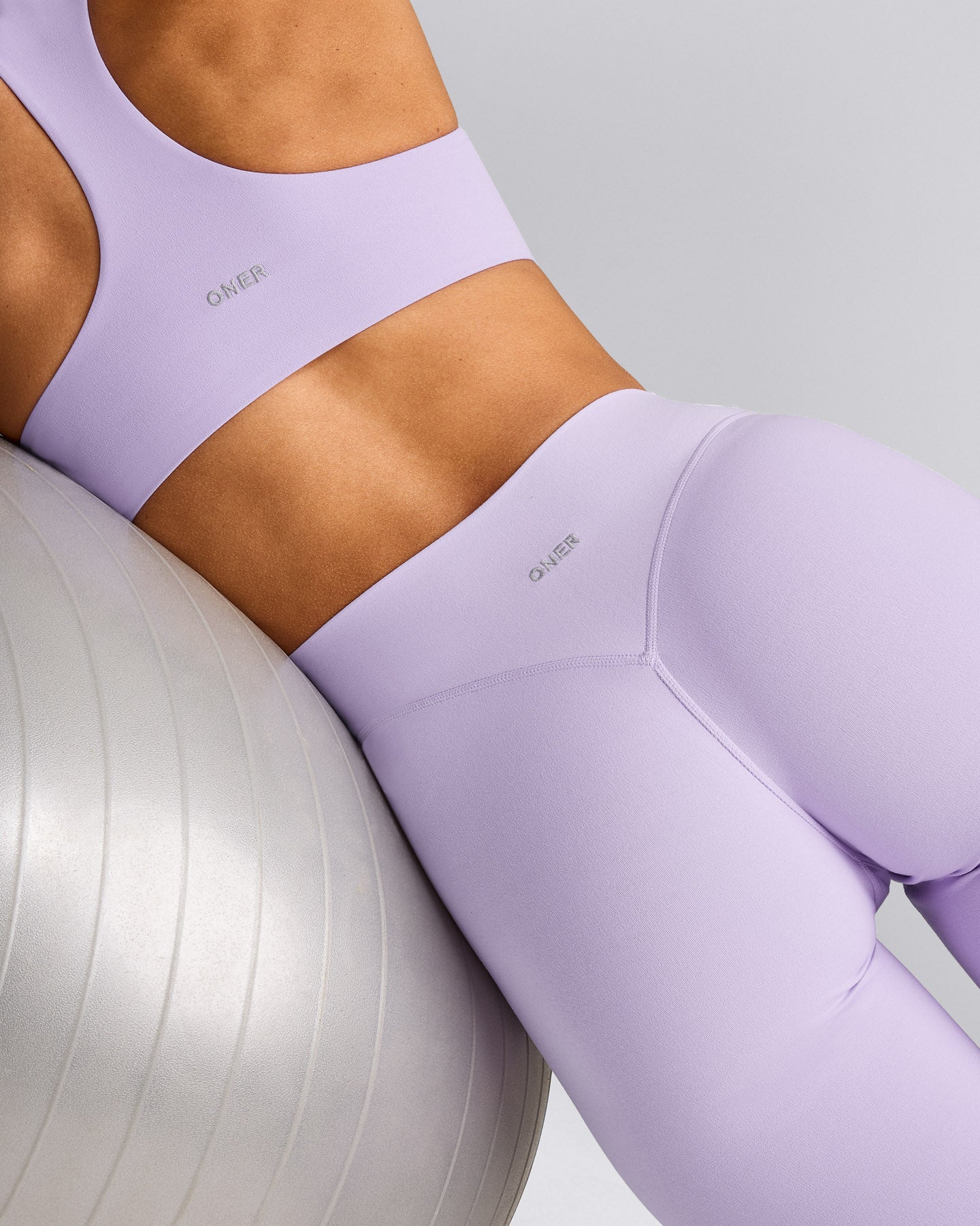 SoftMotion™ Flared Pants with Grey Logo | Lavender Purple