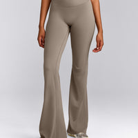 SoftMotion™ Flared Pants with Grey Logo | Minky