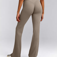 SoftMotion™ Flared Pants with Grey Logo | Minky