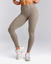 SoftMotion™ High Waisted Leggings with Grey Logo | Minky