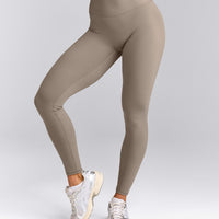 SoftMotion™ High Waisted Leggings with Grey Logo | Minky