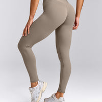 SoftMotion™ High Waisted Leggings with Grey Logo | Minky