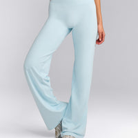 SoftMotion™ Straight Leg Bottoms with Grey Logo | Cloud Blue