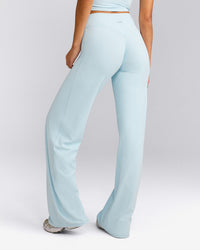 SoftMotion™ Straight Leg Bottoms with Grey Logo | Cloud Blue