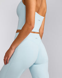 SoftMotion™ Straight Leg Bottoms with Grey Logo | Cloud Blue
