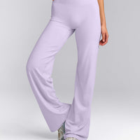 SoftMotion™ Straight Leg Bottoms with Grey Logo | Lavender Purple