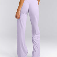 SoftMotion™ Straight Leg Bottoms with Grey Logo | Lavender Purple