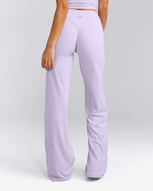 SoftMotion™ Straight Leg Bottoms with Grey Logo | Lavender Purple