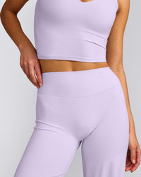 SoftMotion™ Straight Leg Bottoms with Grey Logo | Lavender Purple