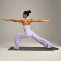 SoftMotion™ Straight Leg Bottoms with Grey Logo | Lavender Purple