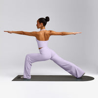 SoftMotion™ Straight Leg Bottoms with Grey Logo | Lavender Purple
