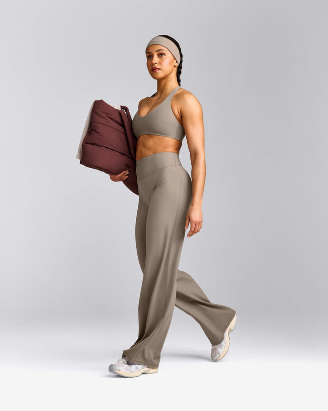 SoftMotion™ Straight Leg Pants with Grey Logo | Minky