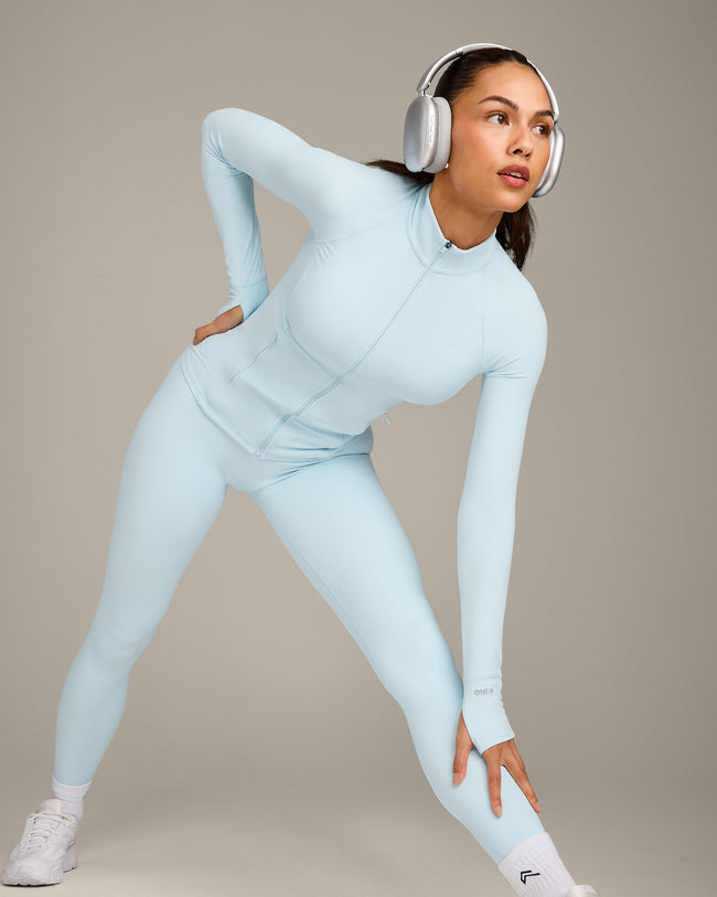 SoftMotion™ Jacket with Grey Logo | Cloud Blue