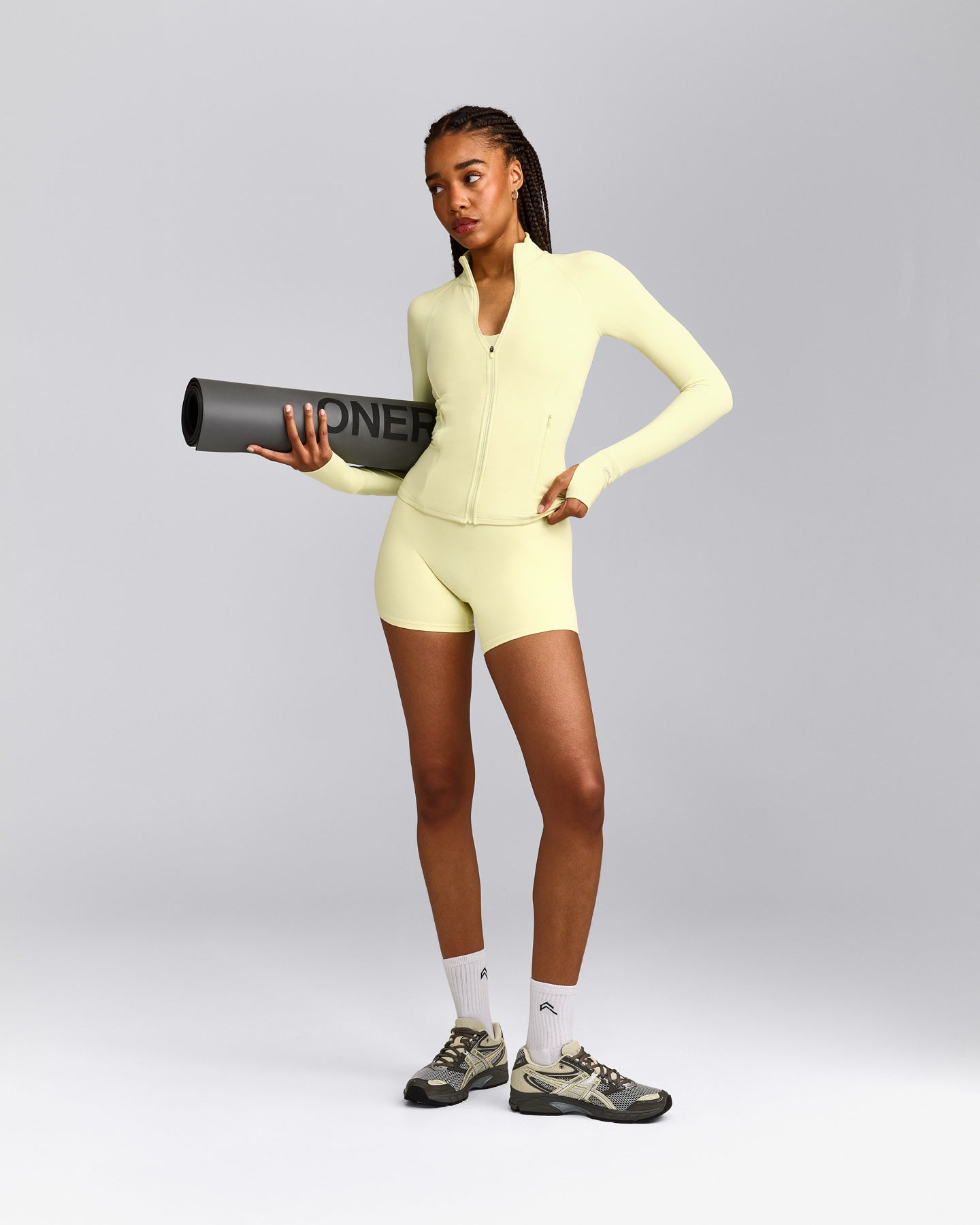 SoftMotion™ Jacket with Grey Logo | Pastel Yellow