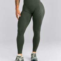 EnhanceLift™ Seamless High Rise Leggings New Branding | Dark Khaki